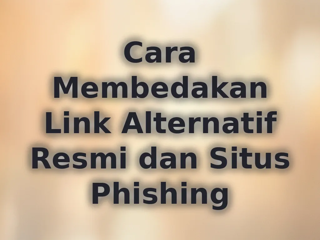 Cara Membedakan Link Alternatif Resmi dan Situs Phishing